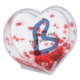 Portafotos corazón personalizado con foto y agua · artículo base para personalizar