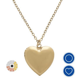 Collar relicario personalizado con dos fotos · oro rosa · artículo base para personalizar