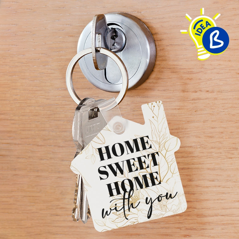 Ejemplo personalizado: Llavero personalizado con foto. Diseño orientativo; personalización a tu gusto.