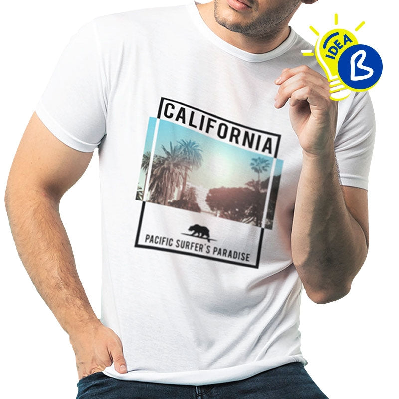 Ejemplo personalizado: Camiseta básica unisex personalizada · ligera 140 g. Diseño orientativo; personalización a tu gusto.