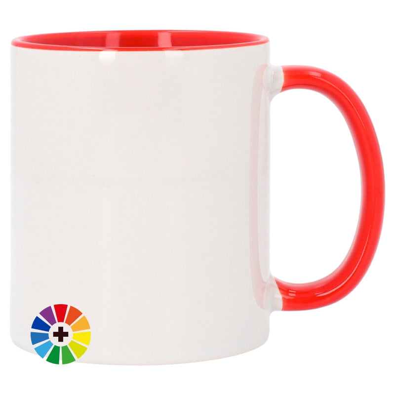 Taza personalizada con interior y asa de color · 325 ml · artículo base para personalizar