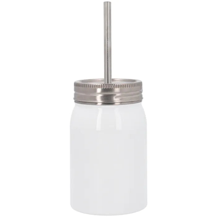 Vaso tarro térmico personalizado con pajita · 500 ml
